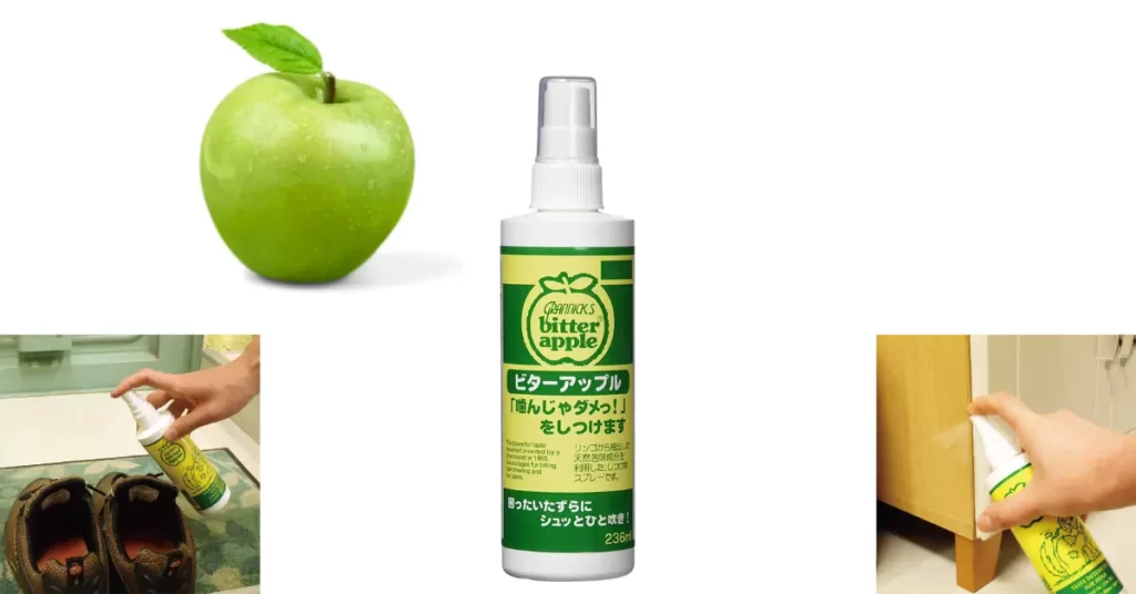 苦味で噛み癖をやめさせる！「ビターアップル (Bitter Apple) スプレー 犬用 236ml」の特徴や使い方、副作用の有無など解説